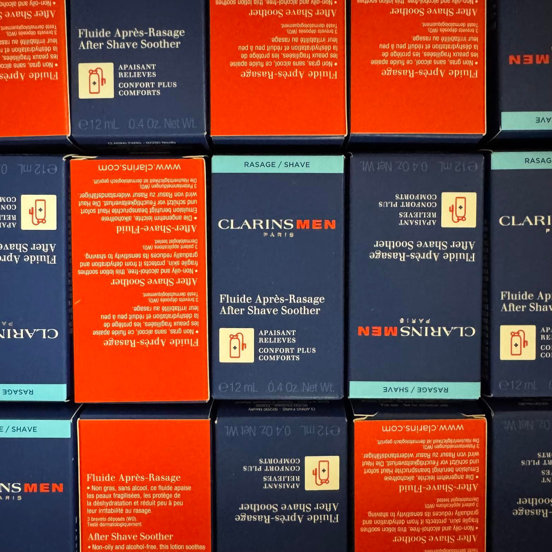 100 PIECE LOT - CLARINS MEN AFTER SHAVE SOOTHER 0.4 OZ