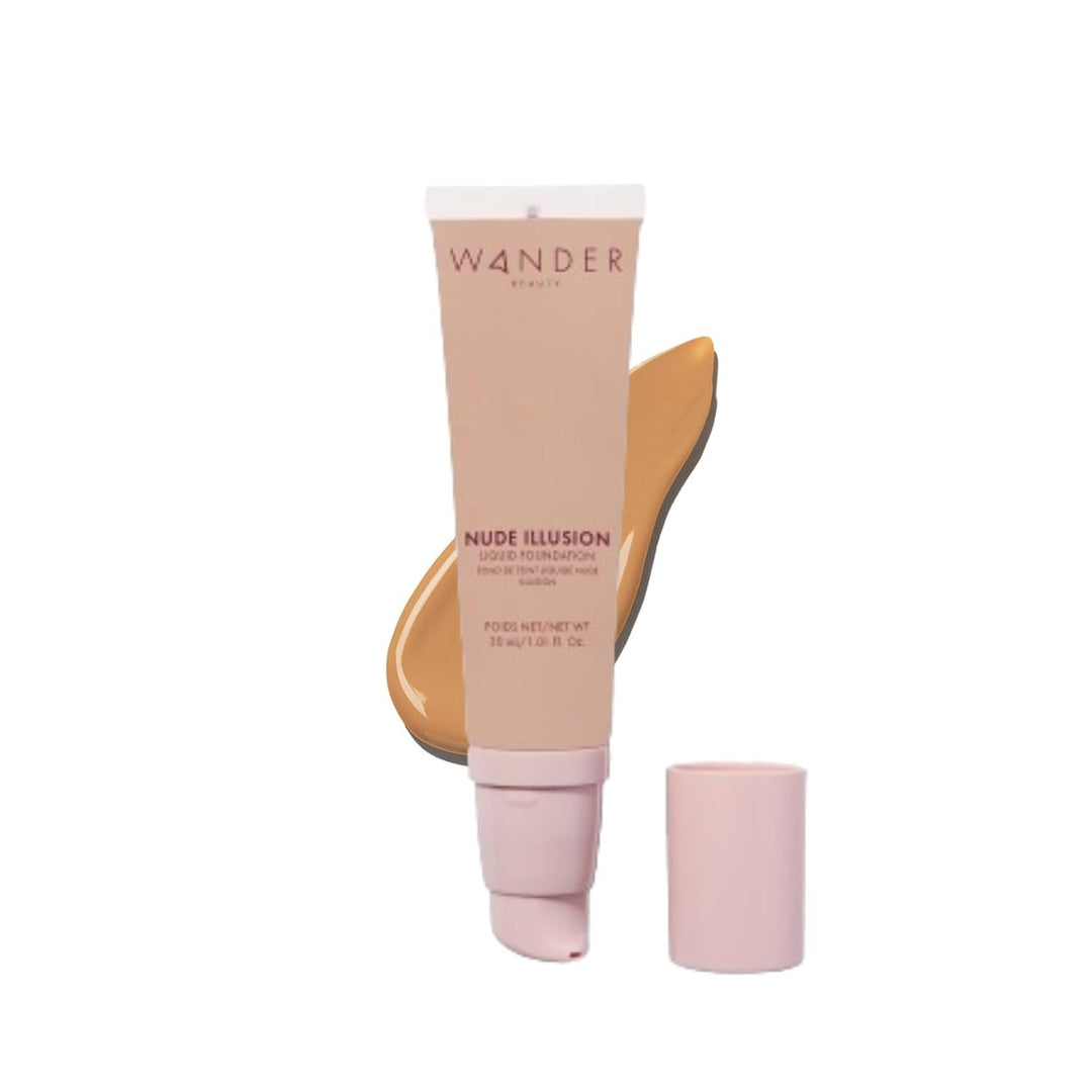 48 PIECE LOT - WANDER BEAUTY NUDE ILLUSION LIQUID FOUNDATION 1.01 OZ - GOLDEN MEDIUM 7