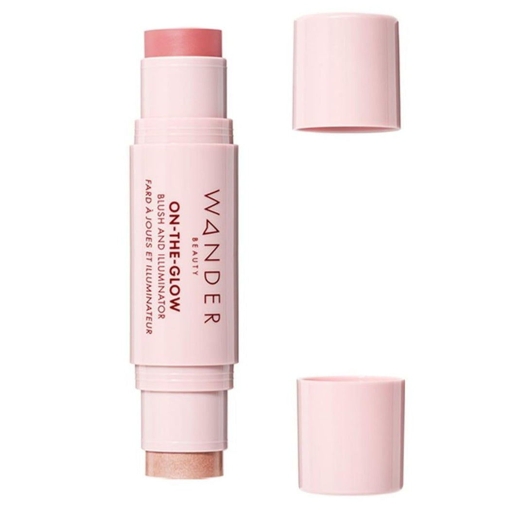 48 PIECE LOT - WANDER BEAUTY ON-THE-GLOW BLUSH AND ILLUMINATOR 0.21 OZ - CORAL ROSE/NUDE GLOW