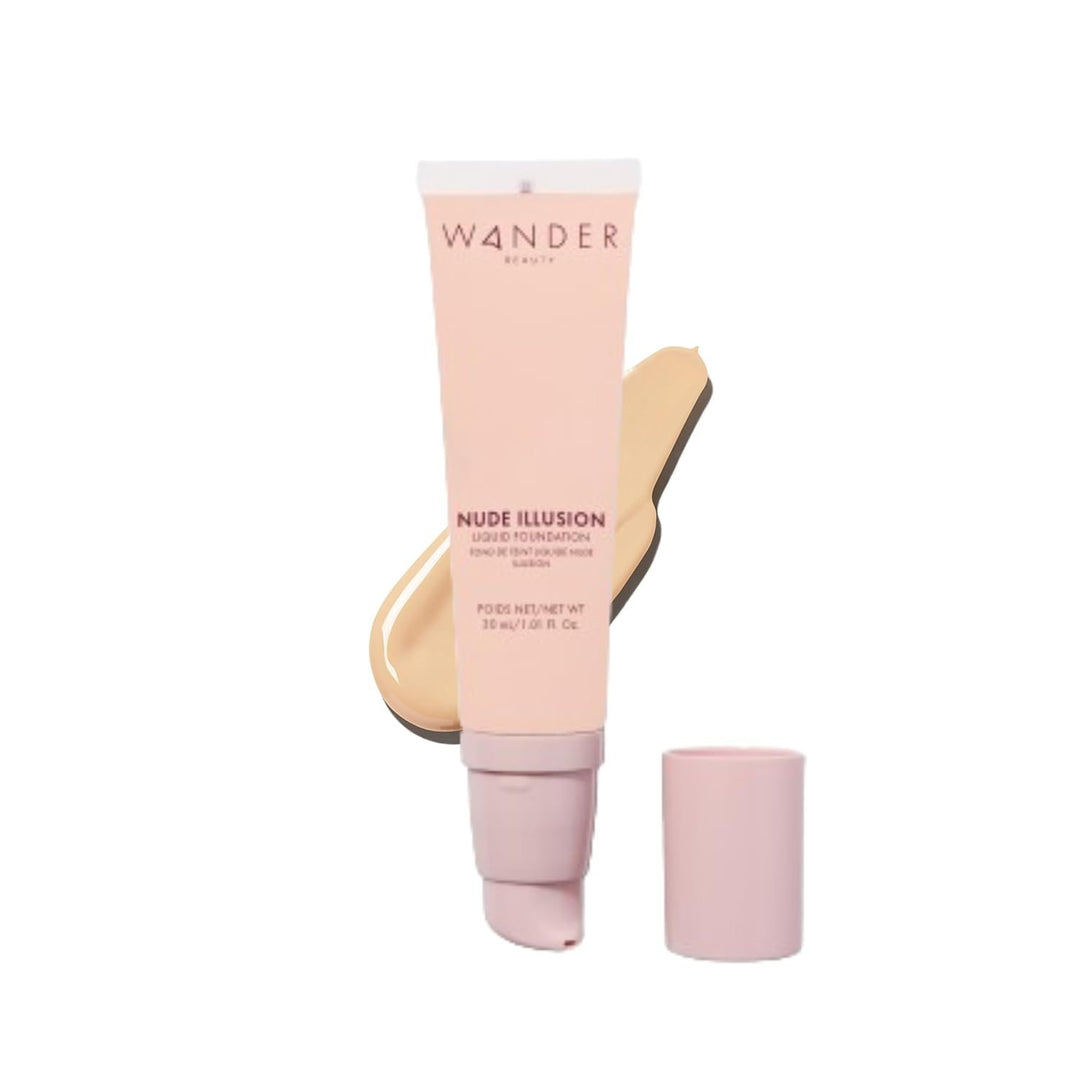 48 PIECE LOT - WANDER BEAUTY NUDE ILLUSION LIQUID FOUNDATION 1.01 OZ - FAIR LIGHT 03