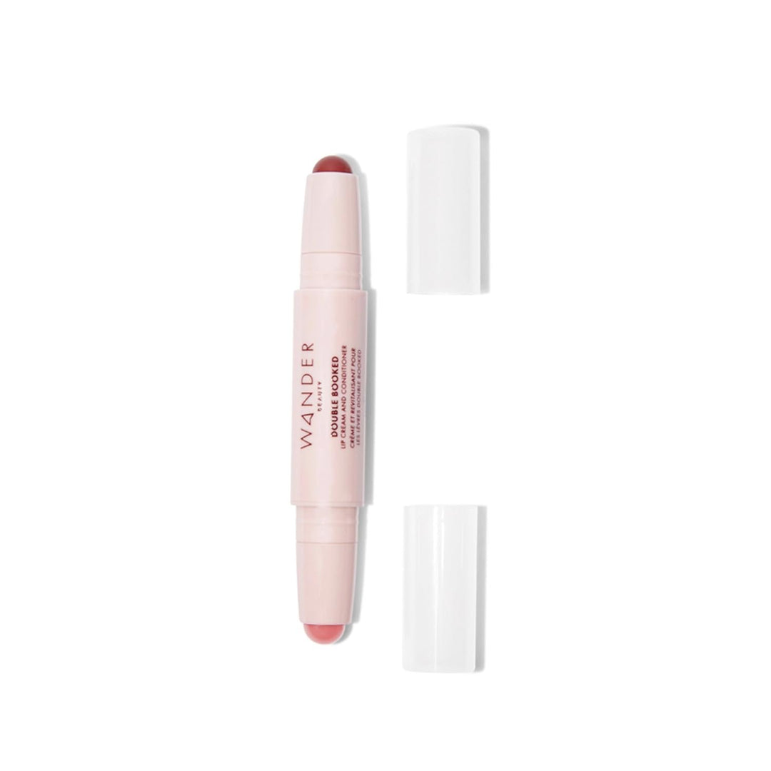 48 PIECE LOT - WANDER BEAUTY DOUBLE BOOKED LIP CONDITIONER & CREAM 0.05 OZ -OTW/IN THE CLEAR