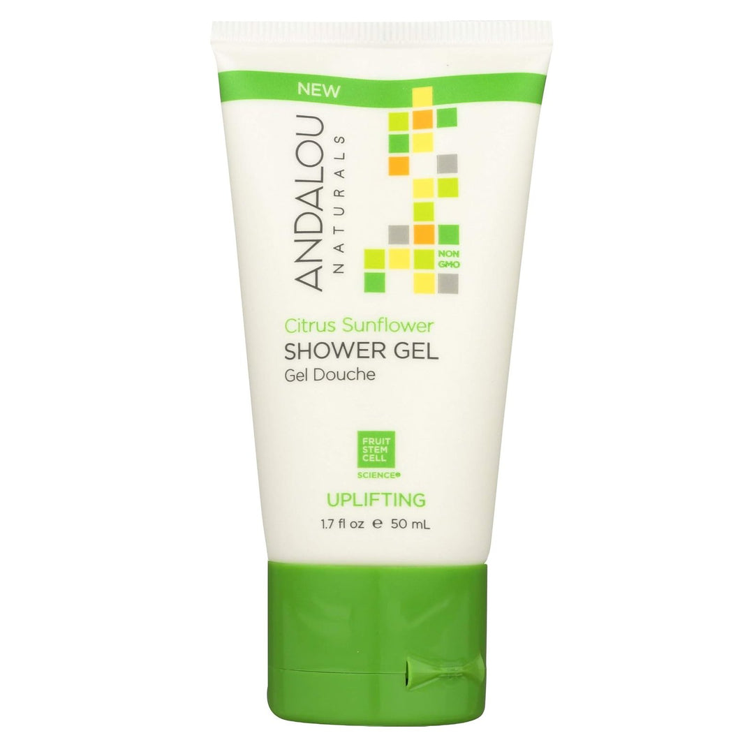 48 PIECE LOT - ANDALOU NATURALS CITRUS SUNFLOWER SHOWER GEL 50 ML / 1.7 OZ