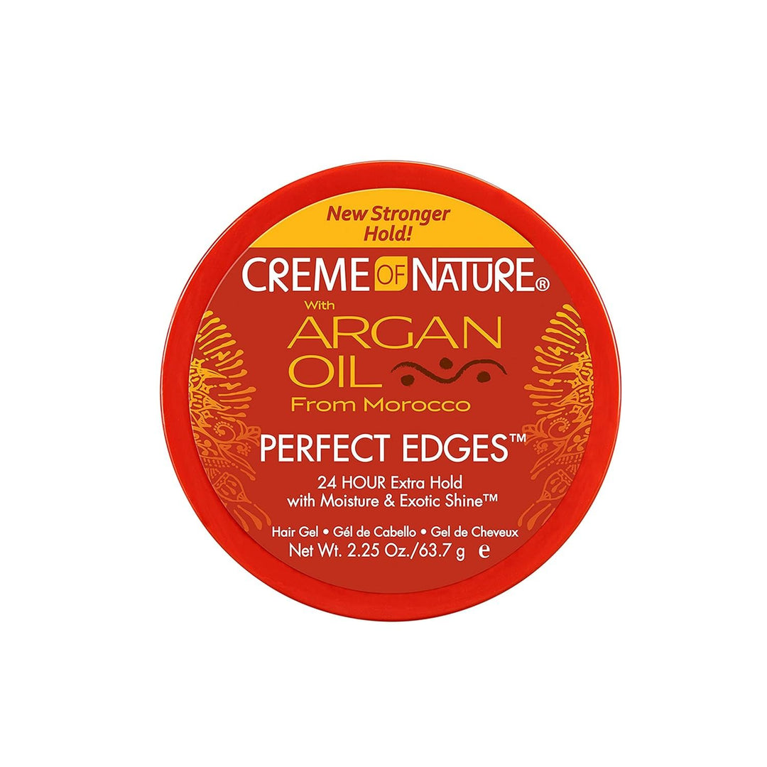 48 PIECE LOT - CREME OF NATURE ARGAN OIL FROM MOROCCO DAY PERFECT EDGES 24 HOUR EXTRA HOLD HAIR GEL 2.25 OZ