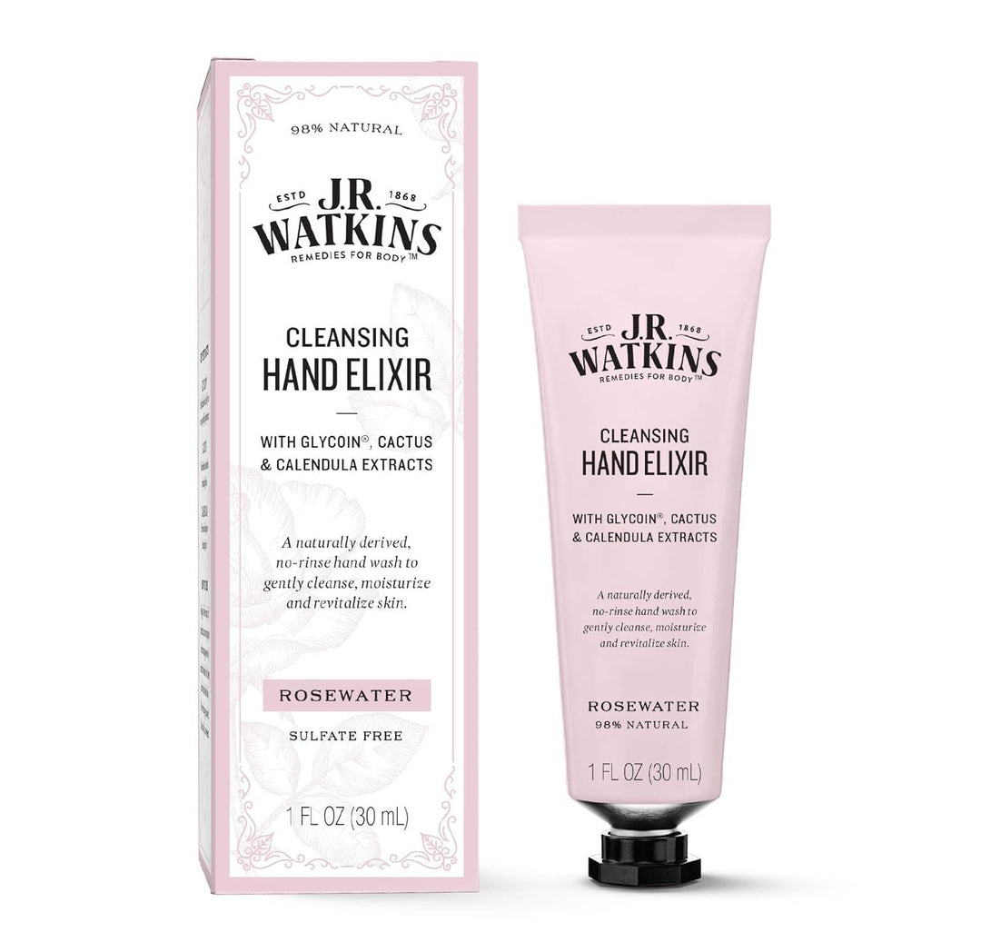 48 PIECE LOT - J.R. WATKINS CLEANSING HAND ELIXIR 1 OZ - ROSEWATER