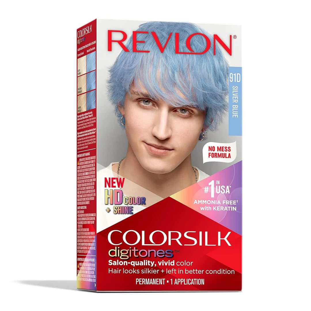 48 PIECE LOT - REVLON COLORSILK DIGITONES PERMANENT HAIR COLOR - SILVER BLUE 91D