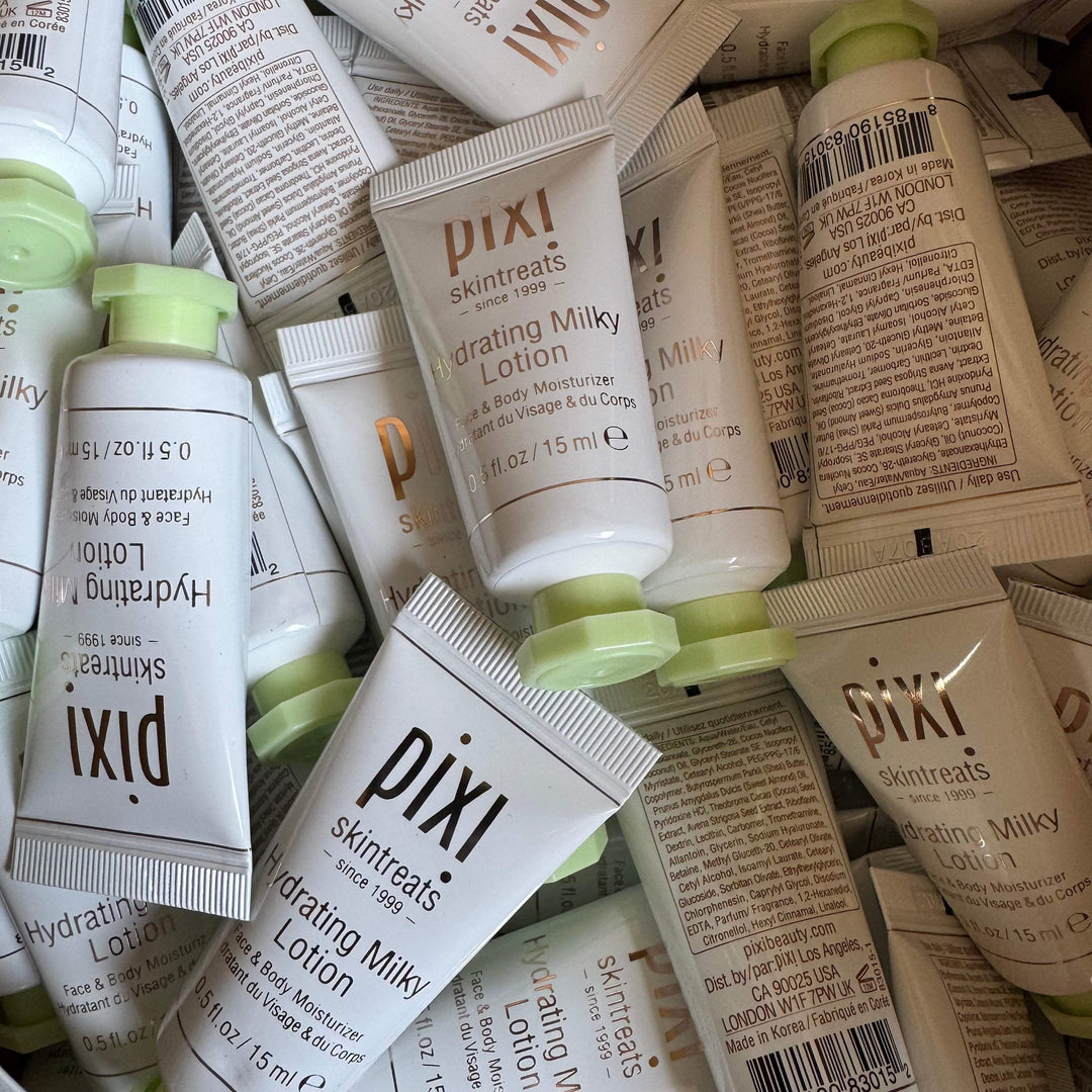 100 PIECE LOT - PIXI SKINTREATS HYDRATING MILKY LOTION TRAVEL SIZE 0.5 OZ
