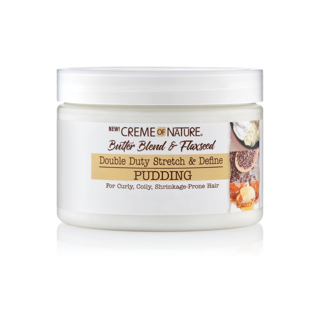 48 PIECE LOT - CREME OF NATURE BUTTER BLEND & FLAXSEED DOUBLE DUTY STRETCH & DEFINE PUDDING 11.5 OZ