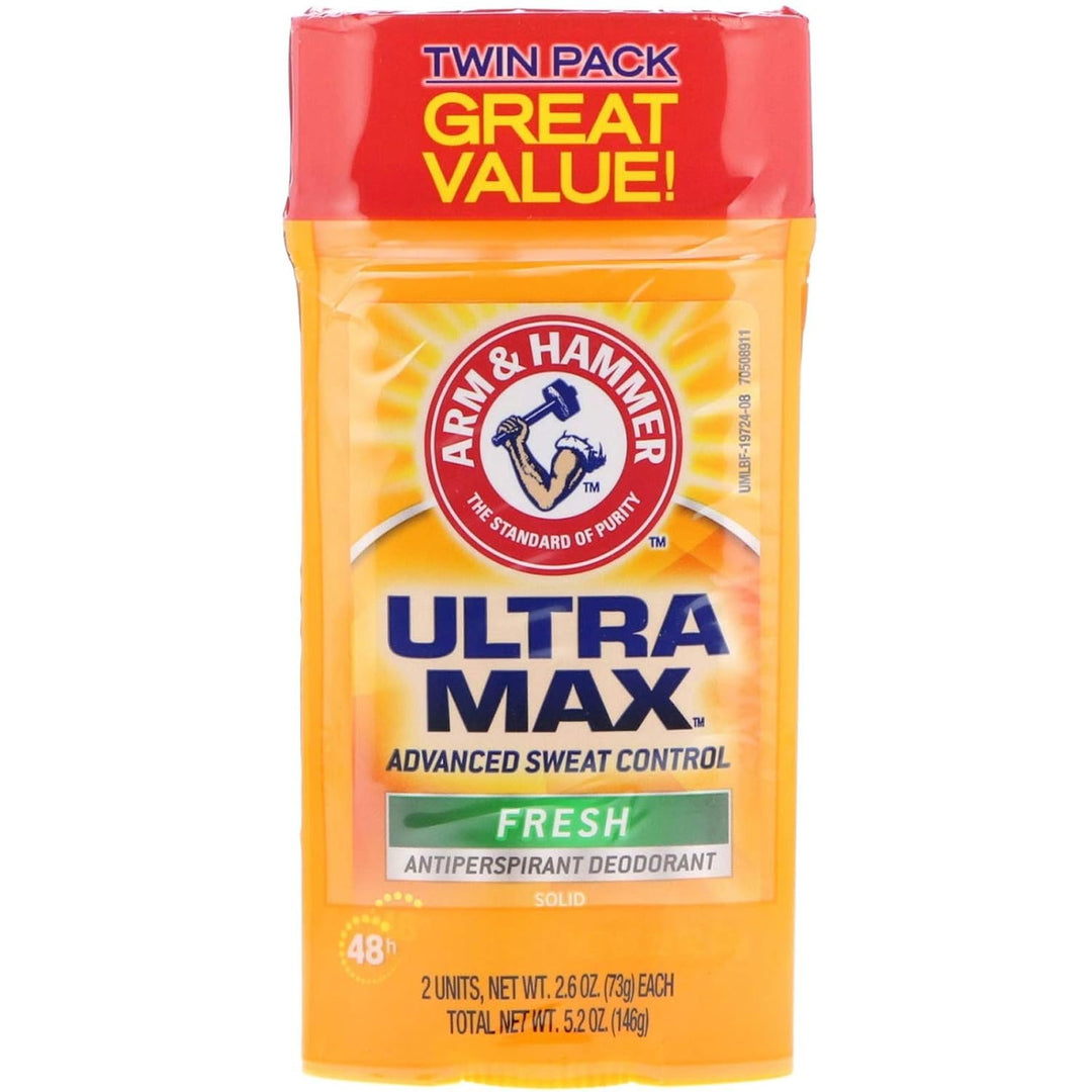 48 PIECE LOT - ARM & HAMMER ULTRA MAX ANTIPERSPIRANT DEODORANT 2.6 OZ (PACK OF 2) - FRESH