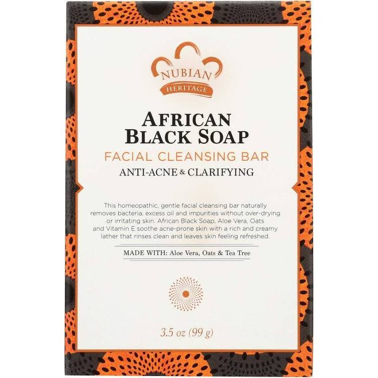 48 PIECE LOT - NUBIAN HERITAGE AFRICAN BLACK SOAP FACIAL CLEANSING BAR 3.5 OZ